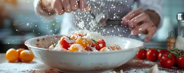 Kucharz przygotowujący danie